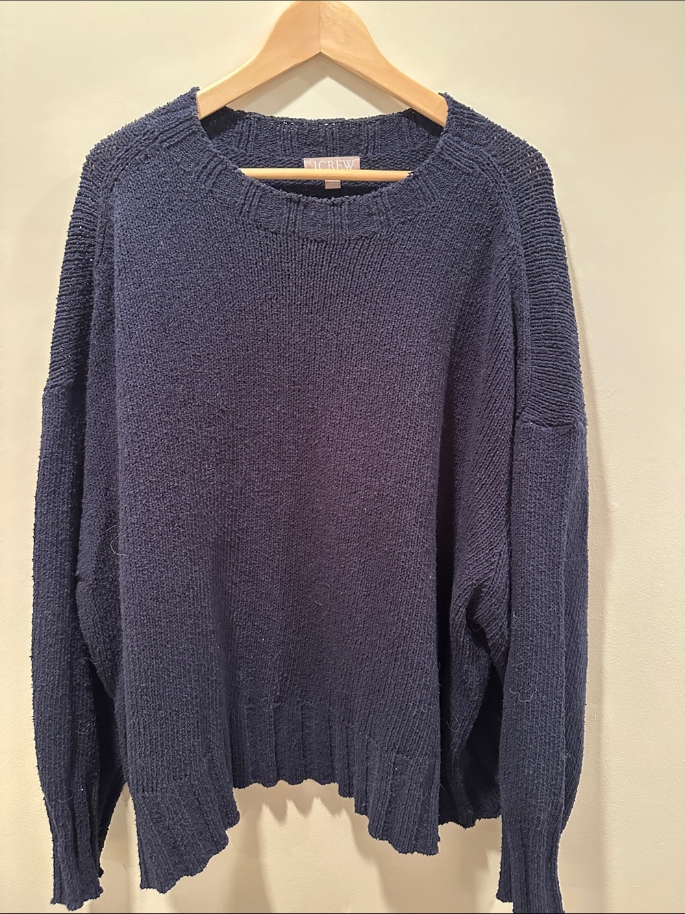 J. Crew Dark Navy Relaxed Crewneck Sweater